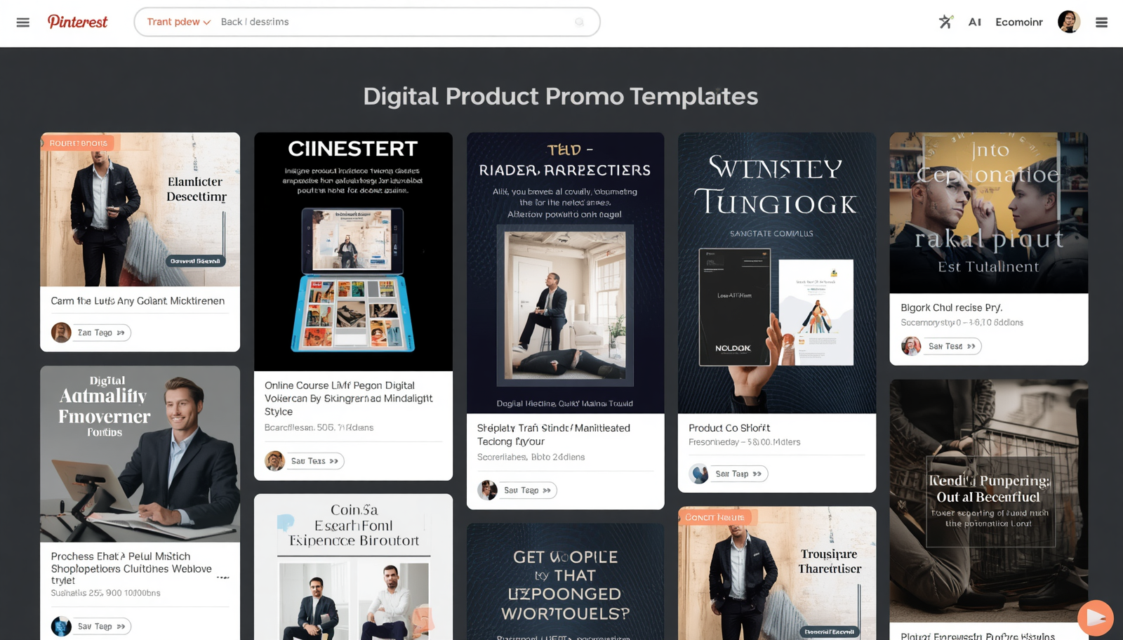 Pinterest Digital Product Promo Templates