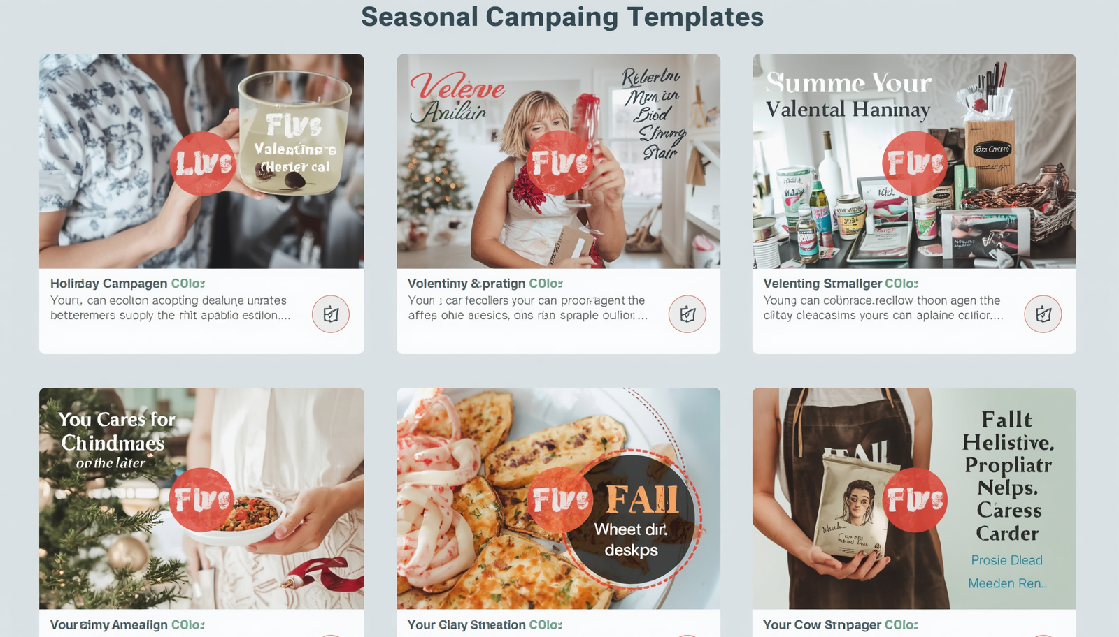 Pinterest Seasonal Campaign Templates